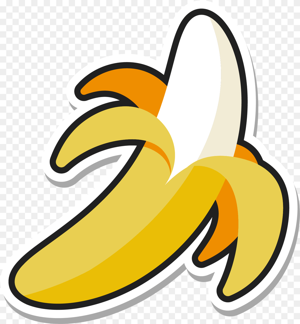 Pisang Kartun, Banana, Food, Fruit, Plant Png Image
