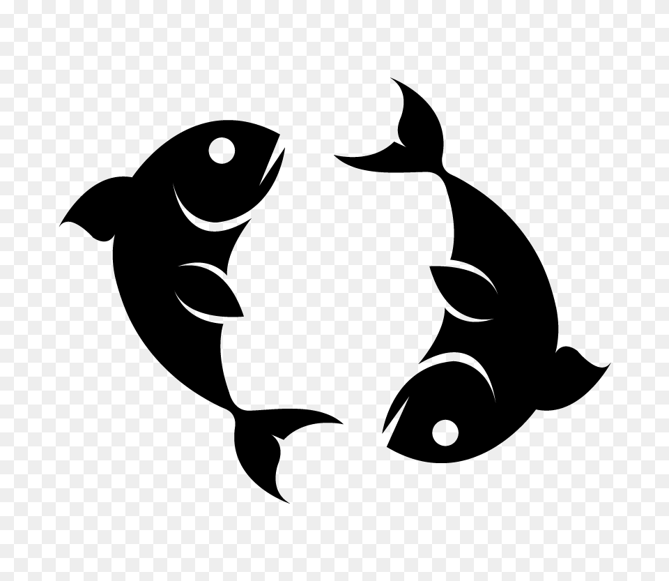 Pisces, Stencil, Animal, Fish, Sea Life Free Png Download