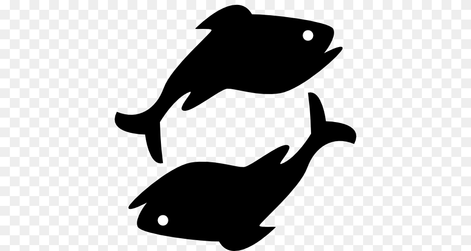 Pisces, Silhouette, Stencil, Animal, Fish Png Image