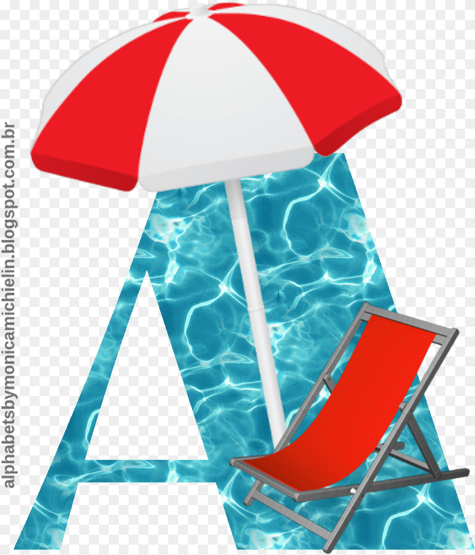 Piscina Com Cadeira E Guarda Sol Alfabeto Swimming Chair, Canopy, Water Free Png