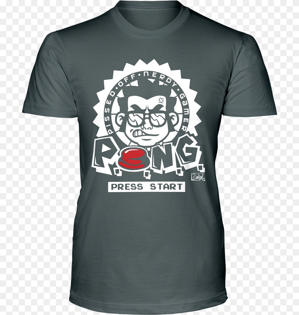 Pissed Off Nerdy Gamer Press Start 3 Yr Anniversary Badge, Clothing, Shirt, T-shirt, Face Free Png Download
