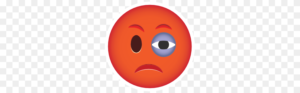 Pissed Off Phone Emoji With Black Eye Sticker, Face, Head, Person Free Transparent Png