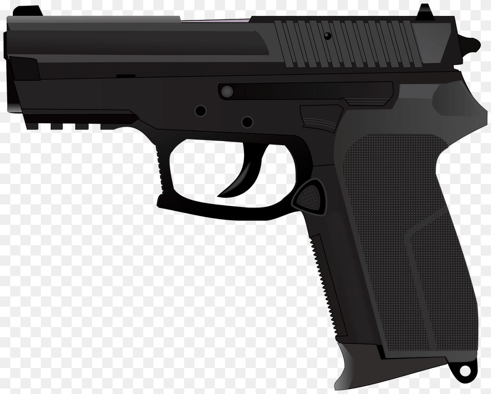 Pistol Clipart, Firearm, Gun, Handgun, Weapon Free Png