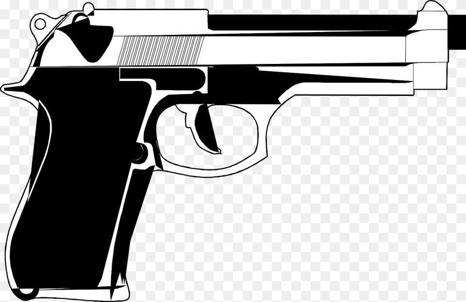 Pistol Clipart, Firearm, Gun, Handgun, Weapon Free Png Download