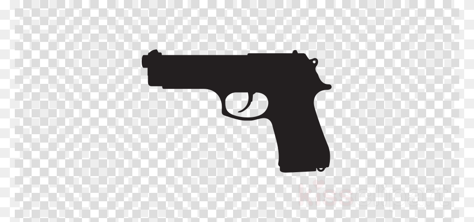 Pistol Clipart Beretta M9 Pistol Firearm Animation Of A Gun, Weapon, Handgun, Blackboard, Device Png Image