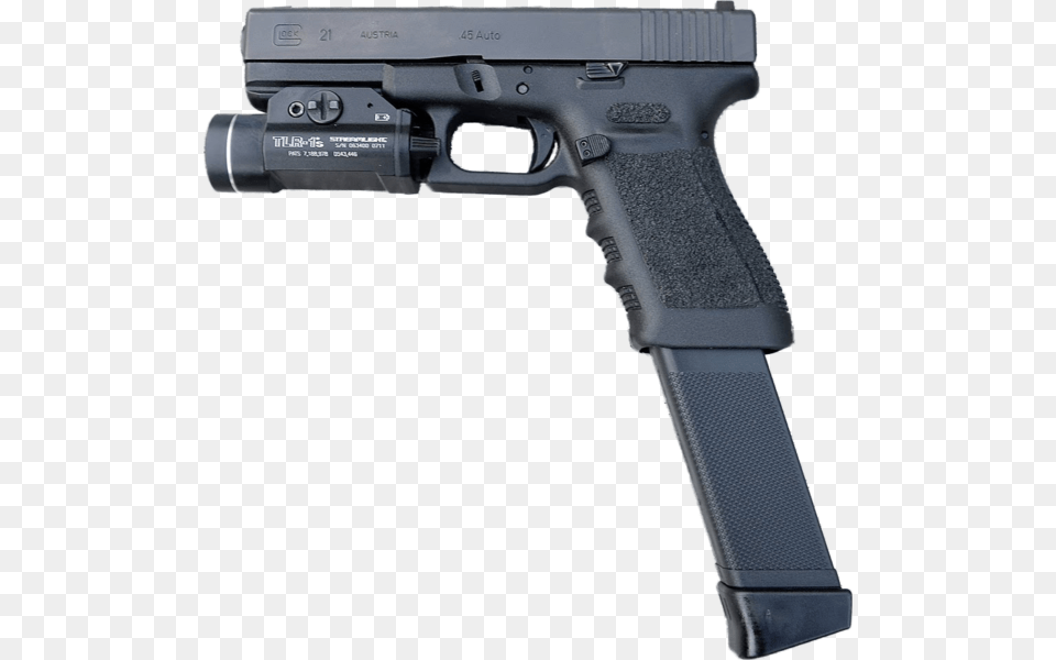 Pistol Glock 17 Firearm Glock Glock With Extended Clip, Gun, Handgun, Weapon Free Png