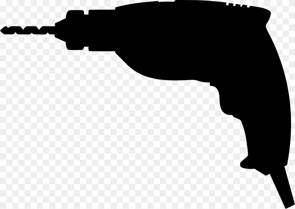 Pistol Grip Drill Silhouette, Device, Outdoors, Power Drill, Tool Free Png Download