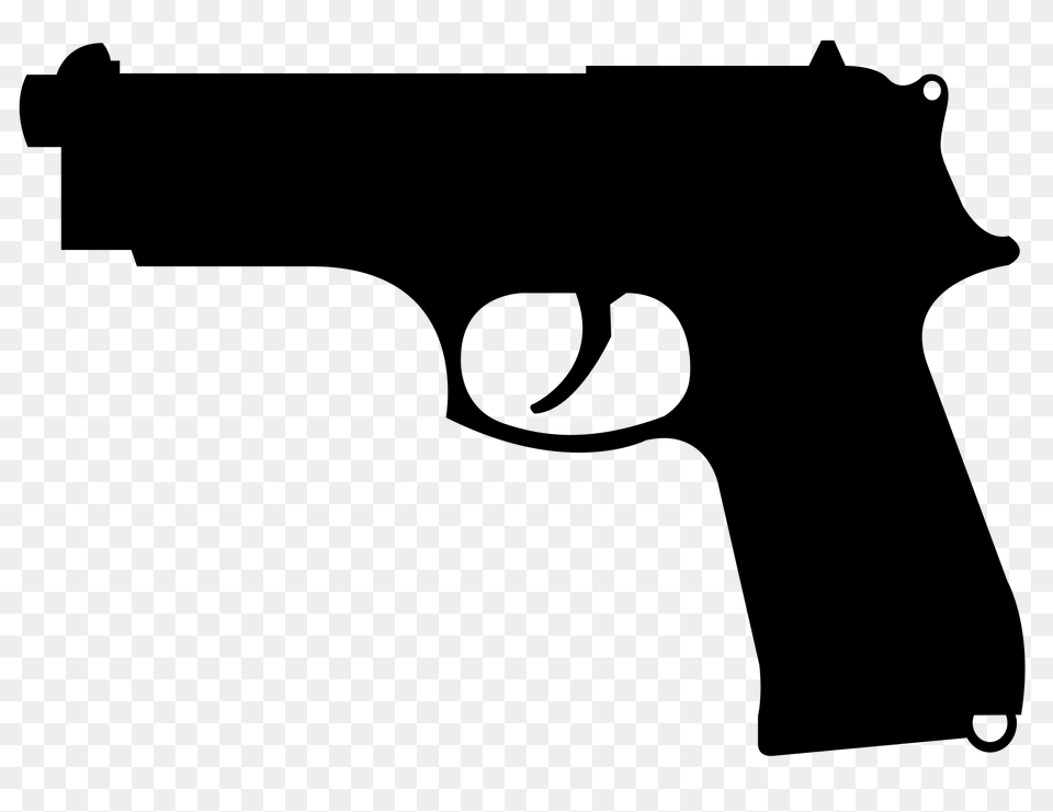 Pistol Icon, Gray Free Transparent Png