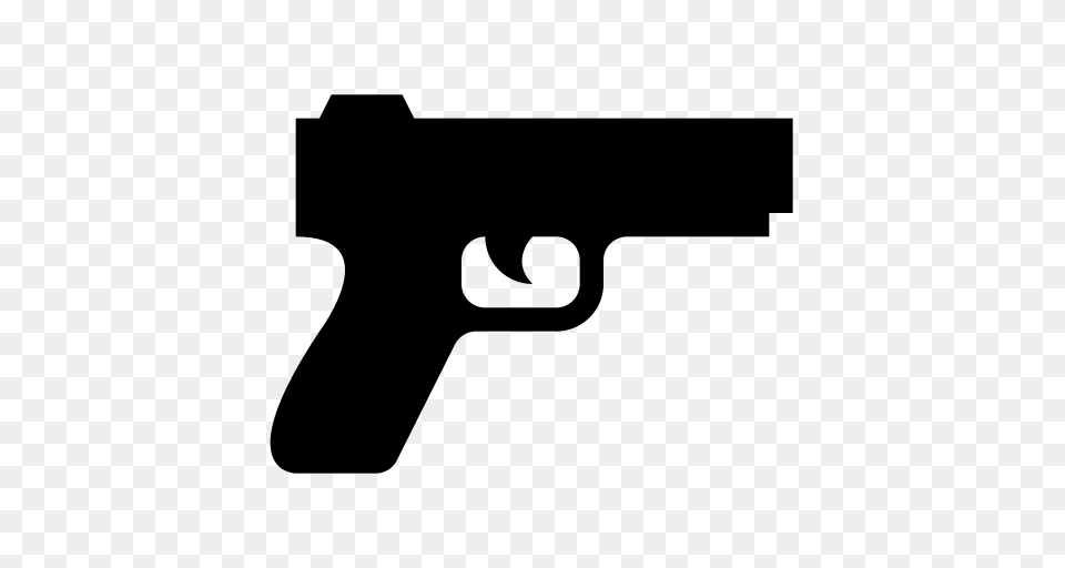 Pistol Mm Pistol Firearm Icon With And Vector Format, Gray Png Image