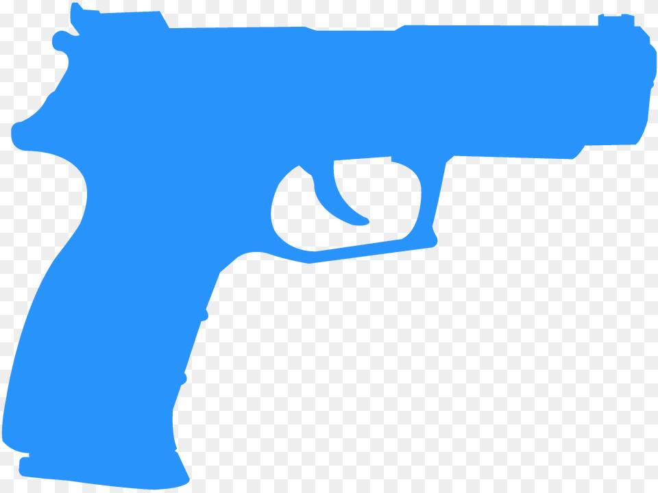 Pistol Silhouette, Firearm, Gun, Handgun, Weapon Png Image