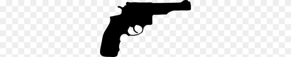 Pistol Silhouette Clip Art, Gray Png Image