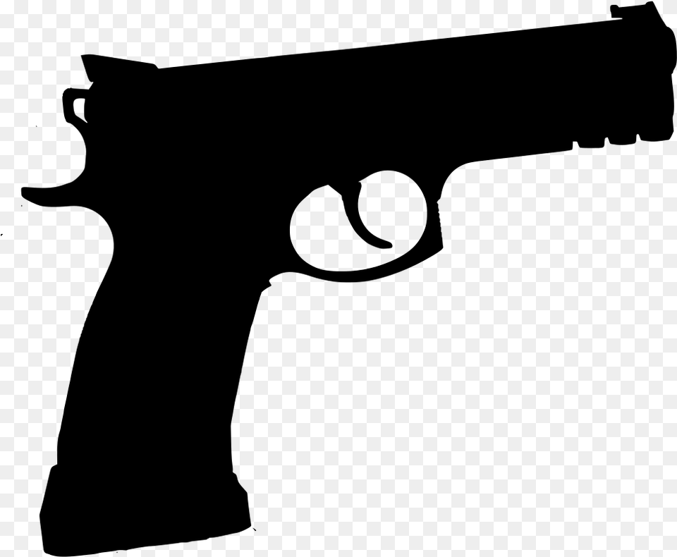 Pistol Svg, Gray Free Png Download