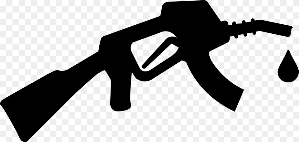 Pistol Transparent Petroleum War, Gray Png Image