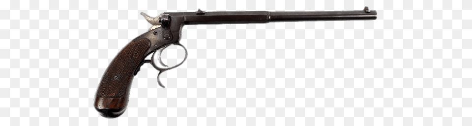 Pistol With Long Barrel, Firearm, Gun, Handgun, Weapon Png Image