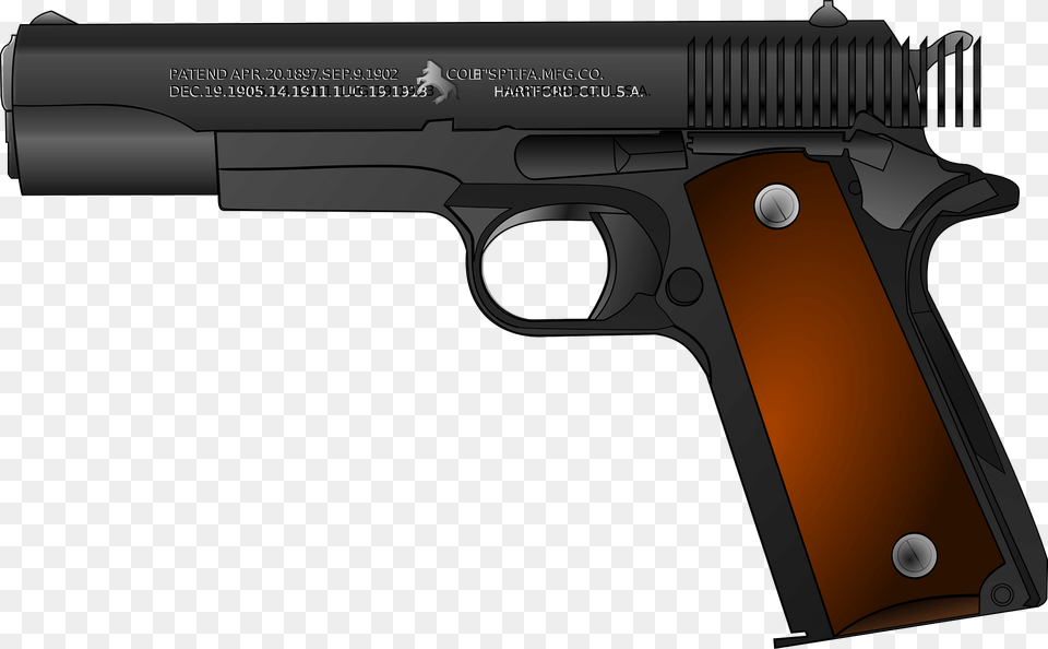 Pistolet Clipart, Firearm, Gun, Handgun, Weapon Free Png