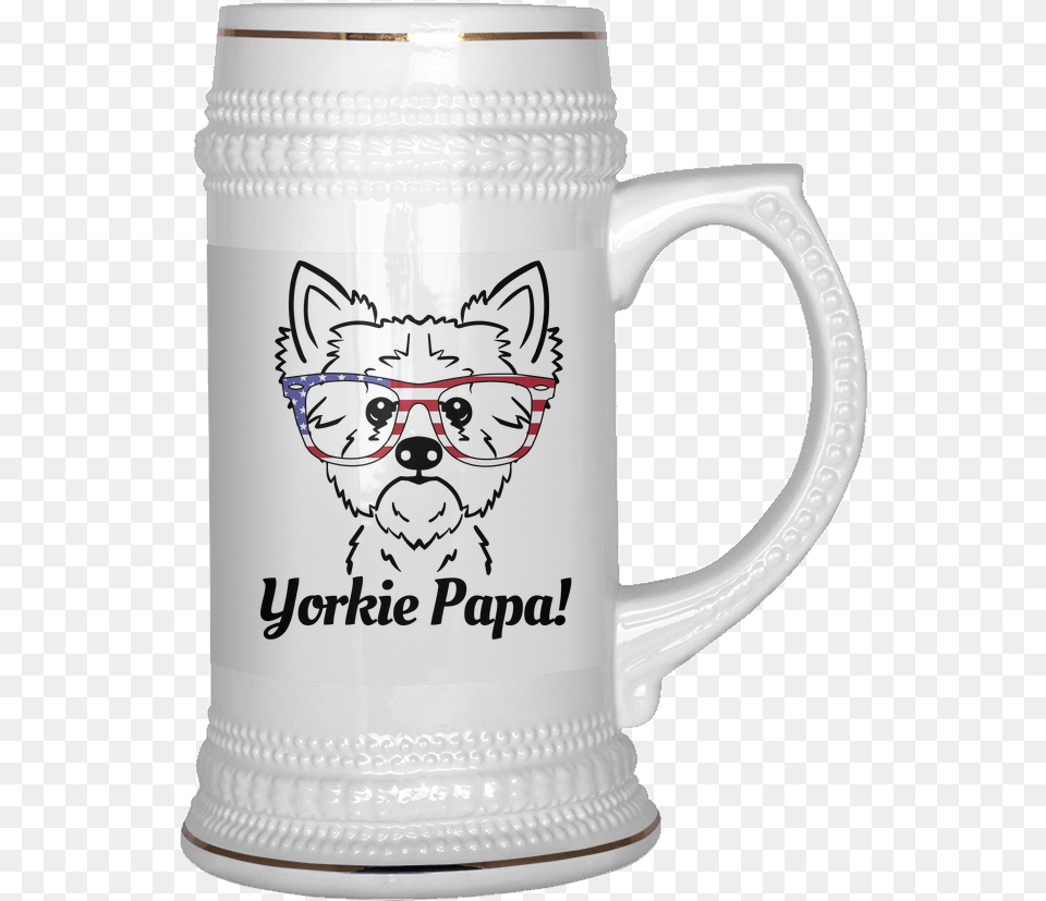 Pit Bull Papa Beer Stein Aircraft Mechanic Mug, Cup, Face, Head, Person Free Png