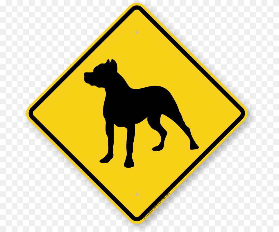 Pit Bull Symbol Guard Dog Sign Warning Sign For Dog, Road Sign, Animal, Canine, Mammal Free Png Download