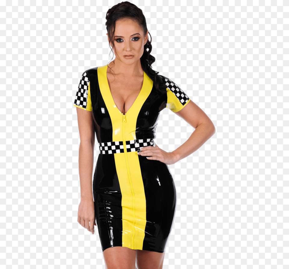 Pit Girl Dress Cocktail Dress, Latex Clothing, Clothing, Person, Adult Free Transparent Png