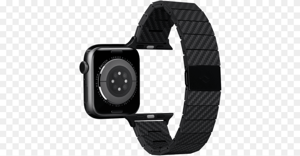 Pitaka Carbon Fiber Link Bracelet Watch Apple Watch, Wristwatch, Arm, Body Part, Person Png Image