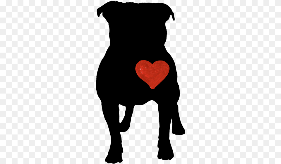 Pitbull Dog Loveit Black Heart Red Pet American Bully Silhouette Bully, Person Png