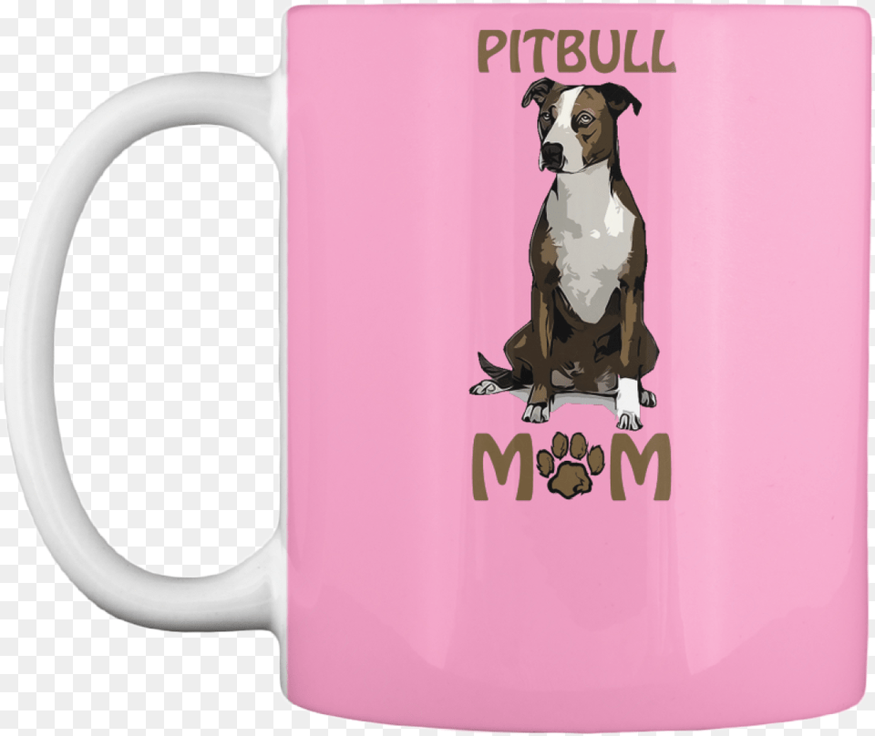 Pitbull Mom Mug Tshirt Dog Love Tees Staffordshire Bull Terrier, Cup, Animal, Canine, Mammal Png