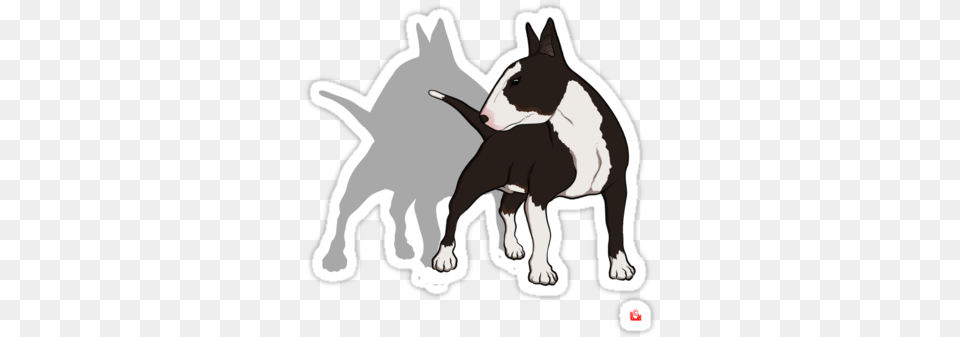 Pitbull Silhouette Bull Terrier Shirts Gifts Cards 10 English Bull Terrier Rectangle Sticker, Stencil, Animal, Canine, Dog Free Png Download
