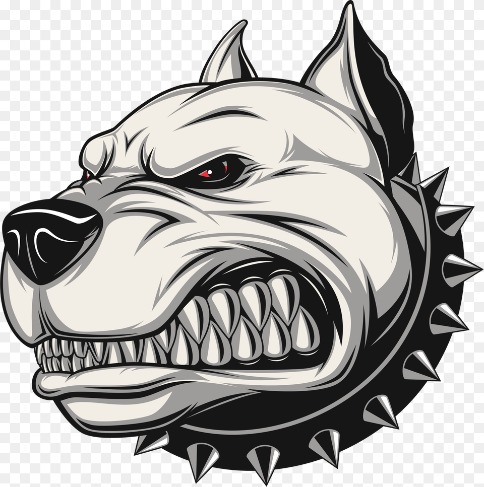 Pitbull Stickers Gangster Dog Cartoon, Art, Drawing, Animal, Mammal Free Png