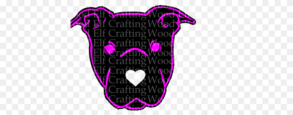 Pitbull With Heart Nose Wood Elf Crafting Nostrum, Text, Art, Qr Code Free Png