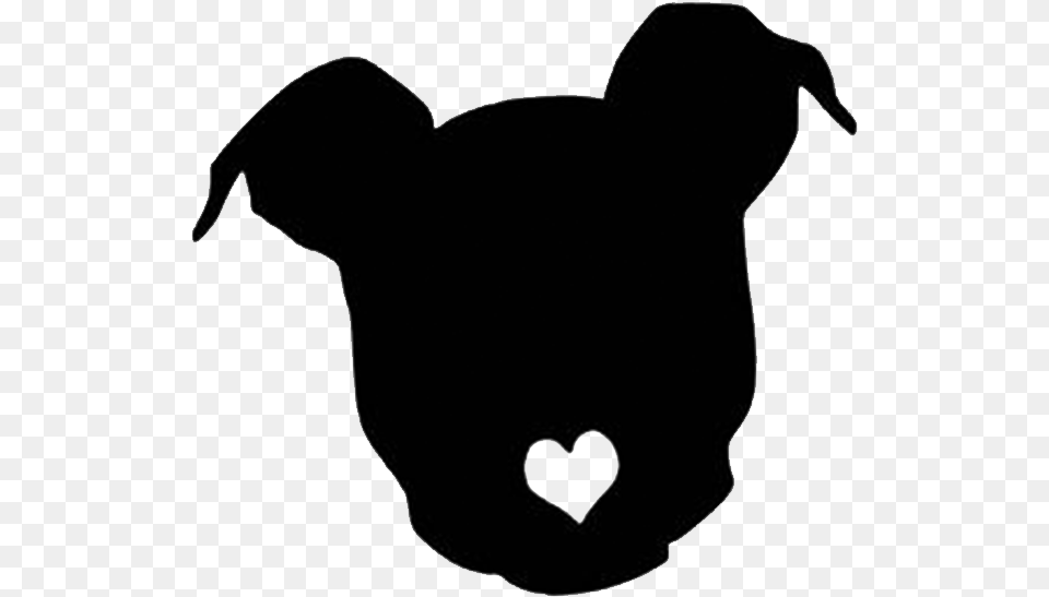Pitbullheartnose Head Pit Bull Silhouette, Stencil, Animal, Canine, Dog Png
