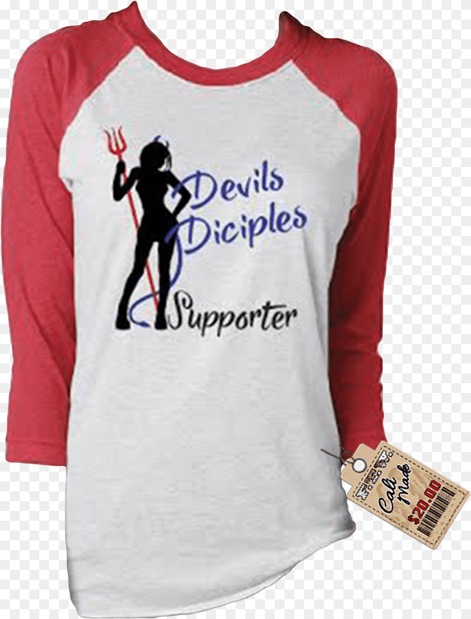 Pitch Fork Ladies Supporters Long Sleeve T Shirt Merry And Bright Christmas Glitter Red Raglan Baseball, T-shirt, Clothing, Long Sleeve, Adult Png Image