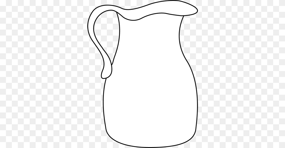 Pitcher Clipart Black And White, Jug, Water Jug Free Png