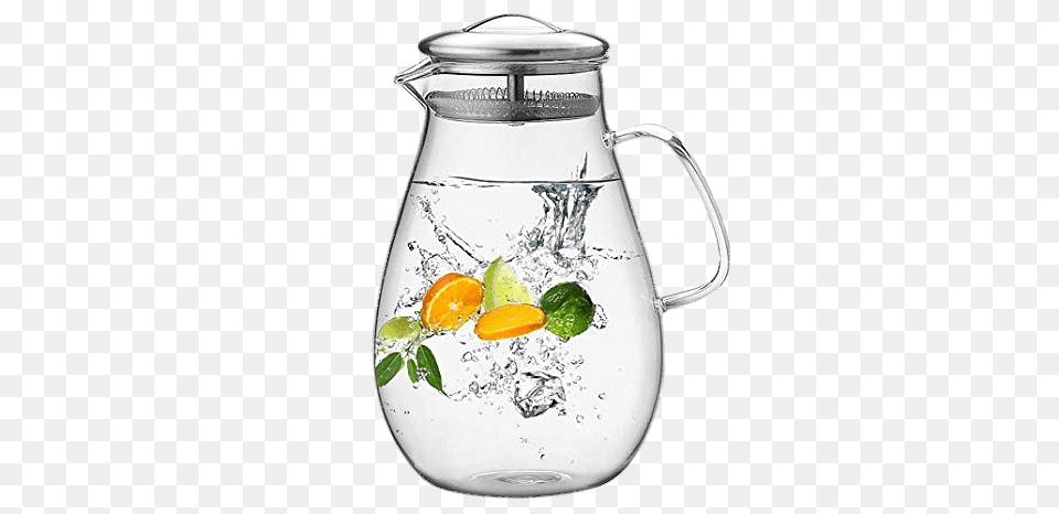 Pitcher Filled With Fruity Water, Water Jug, Jug, Shaker, Produce Free Png
