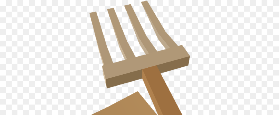 Pitchfork Firstperson Plank, Cutlery, Fork, Plywood, Wood Png