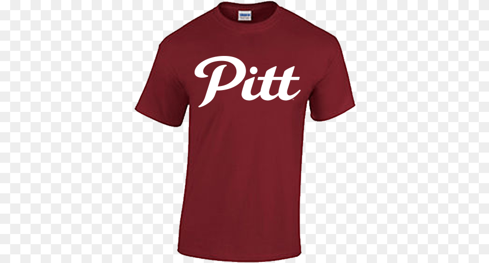 Pitt Script Glam Tee Active Shirt, Clothing, Maroon, T-shirt Free Transparent Png