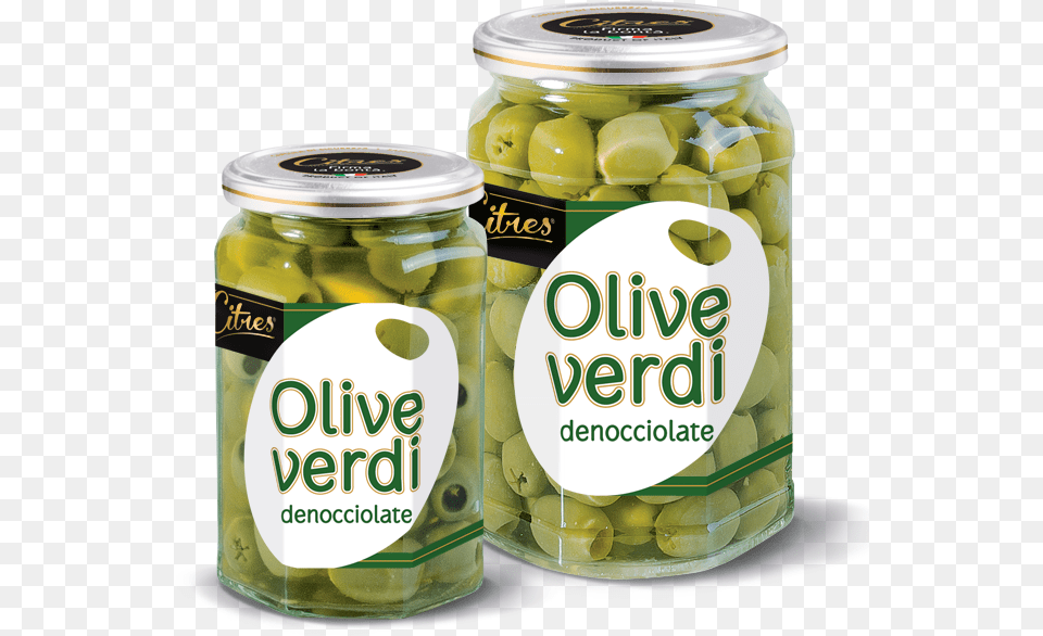 Pitted Green Olives Citres Olive Giganti Verdi, Jar, Food, Ketchup Free Png