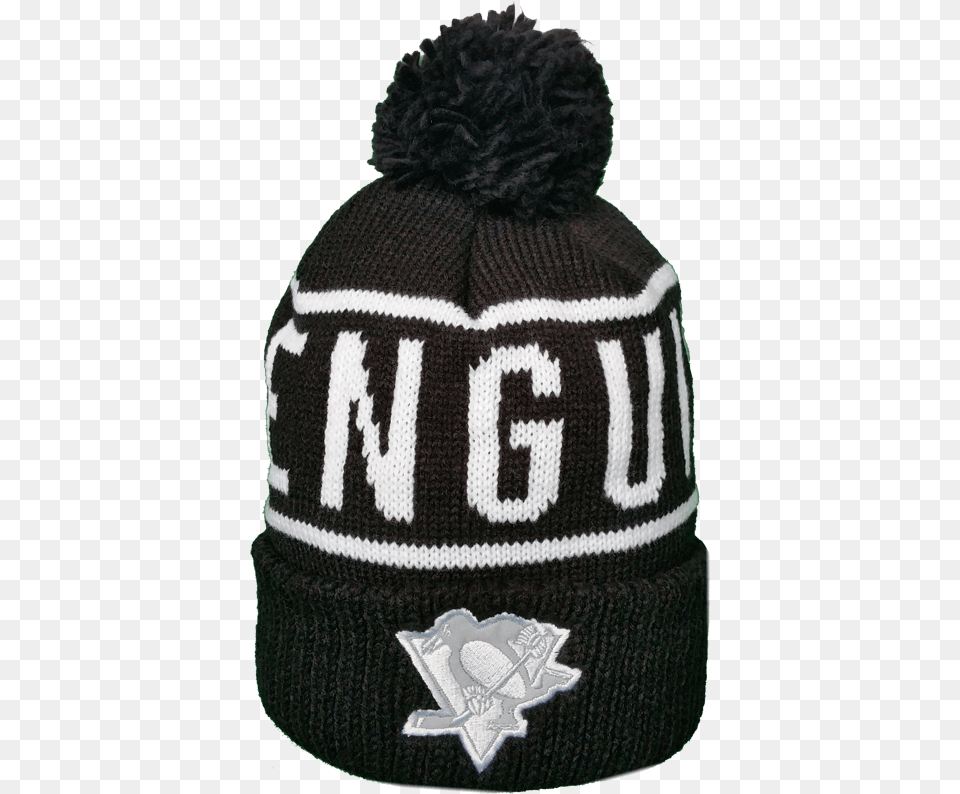 Pittsburgh Penguins Mitchell Amp Ness Black And White Pittsburgh Penguins, Beanie, Cap, Clothing, Hat Free Png