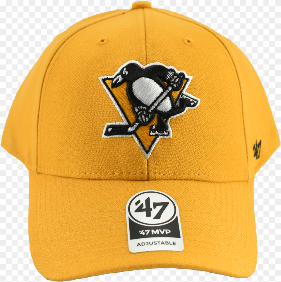 Pittsburgh Penguins Yellow 47 Nhl Dad Hat, Baseball Cap, Cap, Clothing, Accessories Png Image