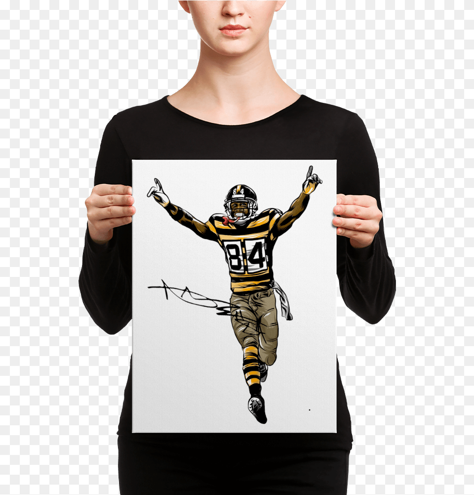 Pittsburgh Steelers Antonio Brown Touchdown Canvas Cool Brain Tattoo Art, T-shirt, Person, Body Part, Clothing Free Png Download