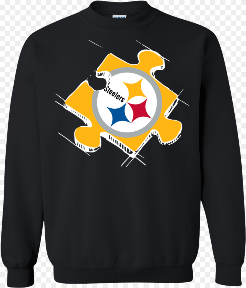 Pittsburgh Steelers Autism Puzzle Sweatshirt American Pittsburgh Steelers, Clothing, Hoodie, Knitwear, Sweater Png Image