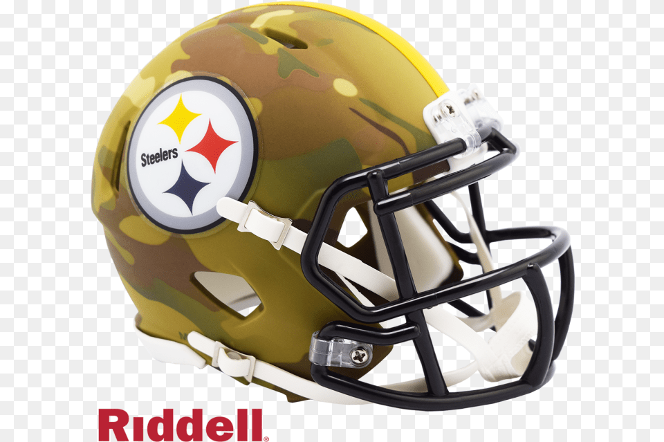Pittsburgh Steelers Camo Mini Speed Football Helmet The Bears, American Football, Sport, Football Helmet, Person Png