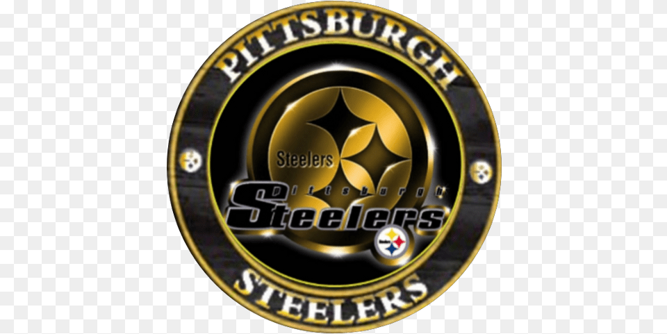 Pittsburgh Steelers Happy Birthday Badge, Logo, Symbol, Emblem, Disk Png Image