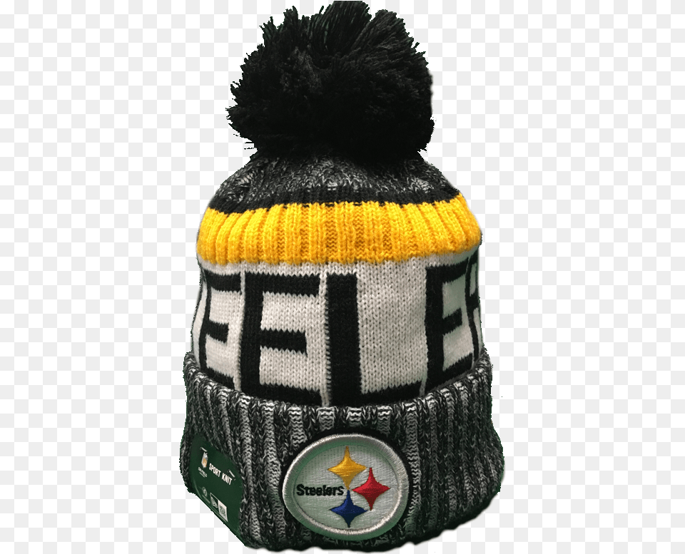 Pittsburgh Steelers Nfl 17 Sideline Pom Toque Knit Cap, Beanie, Clothing, Hat, Logo Png