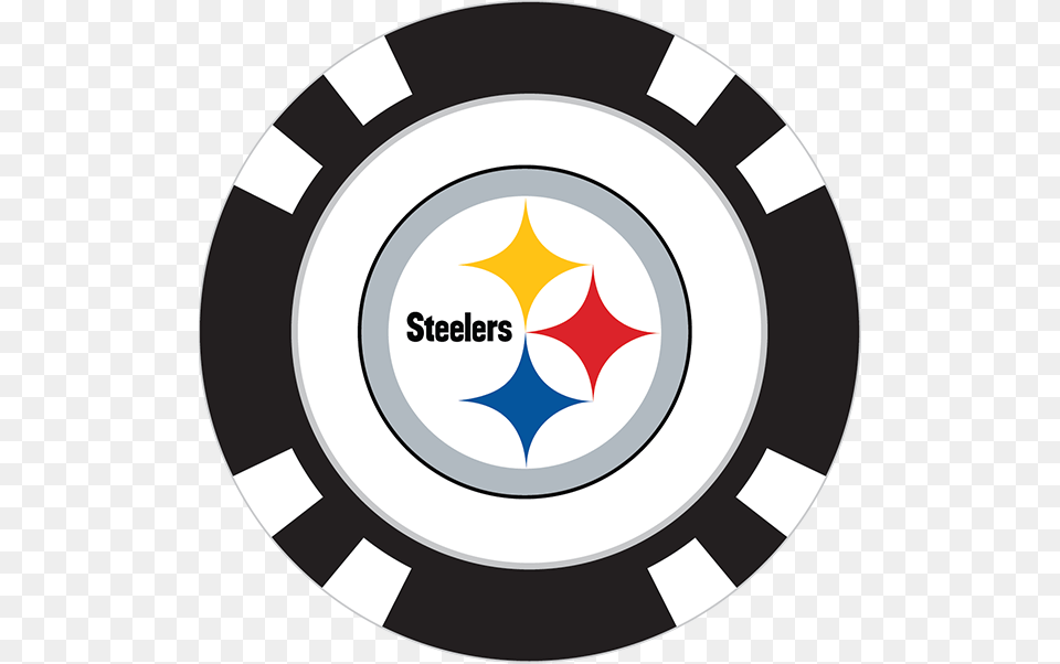 Pittsburgh Steelers Poker Chip Ball Marker, Logo, Disk Free Transparent Png