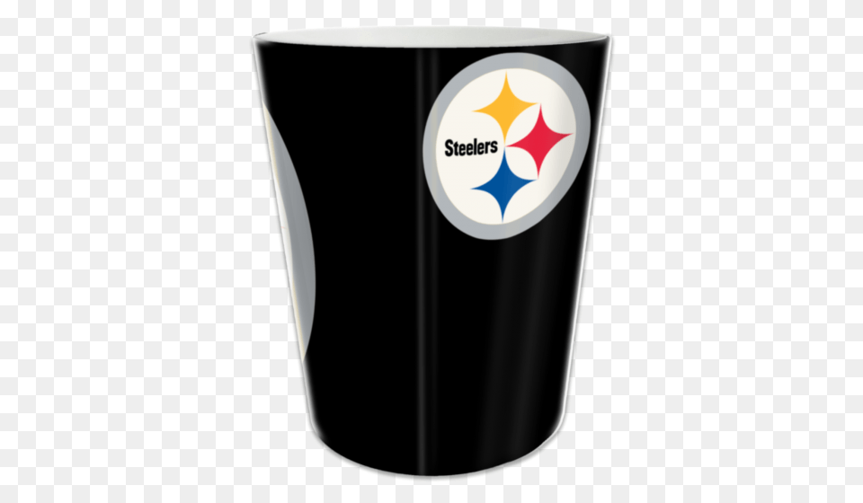 Pittsburgh Steelers Polymer Wastebasket, Glass, Cup, Alcohol, Beer Png Image