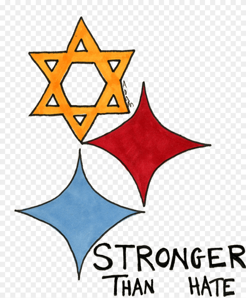 Pittsburgh Stronger Than Hate, Logo, Symbol, Star Symbol, Animal Free Png