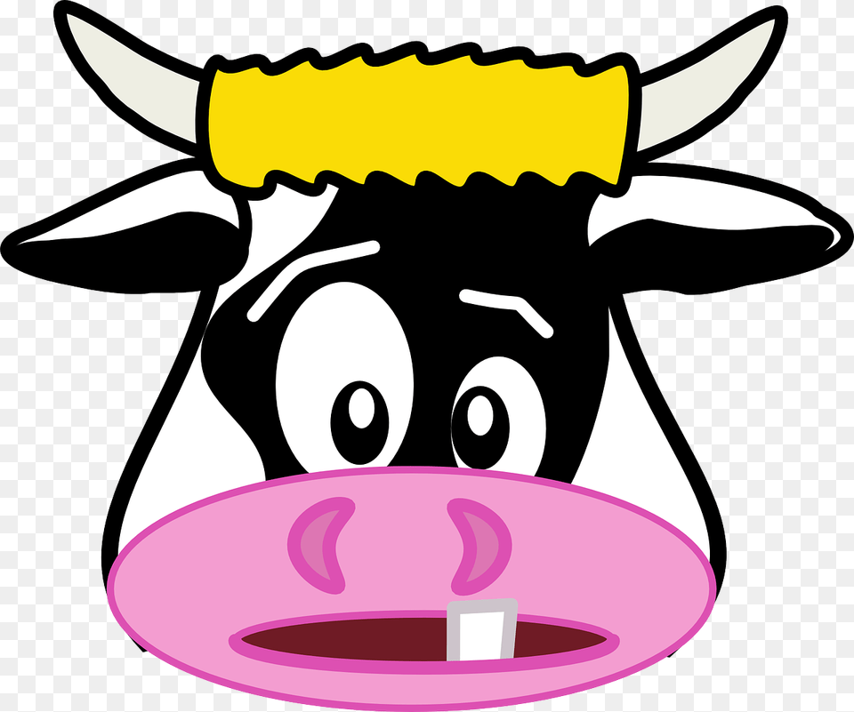 Pix For Faces Clip Funny Cartoon Animal Faces, Bull, Mammal, Cattle, Livestock Free Png
