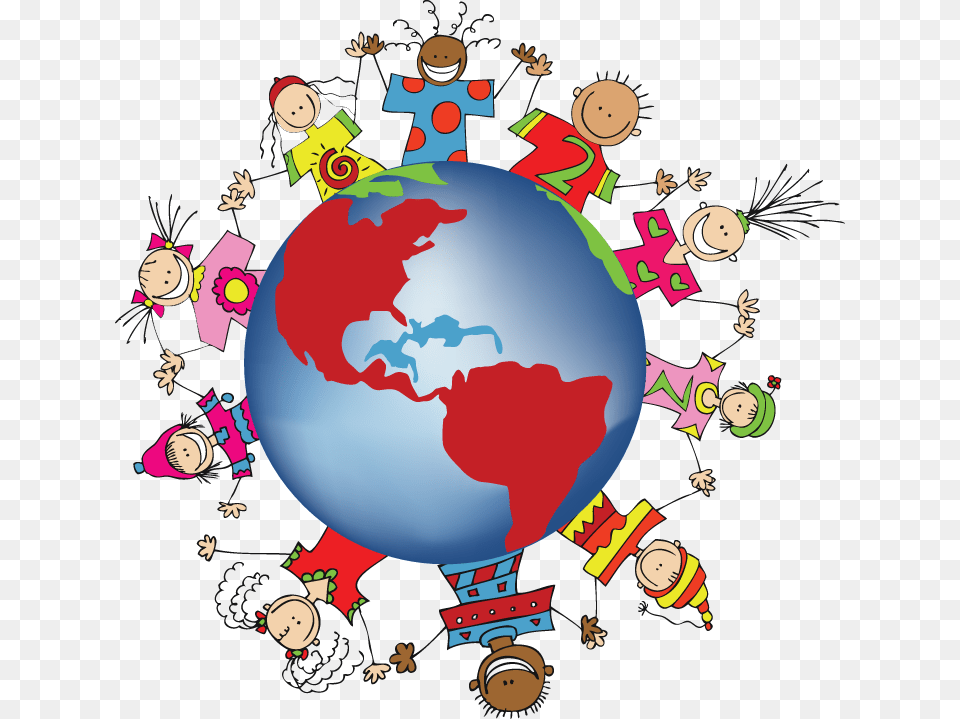 Pix For Gt Children Around The World Clipart One World, Sphere, Astronomy, Outer Space, Planet Png Image