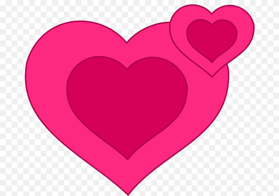 Pixabella Two Pink Hearts Together, Heart Free Png Download