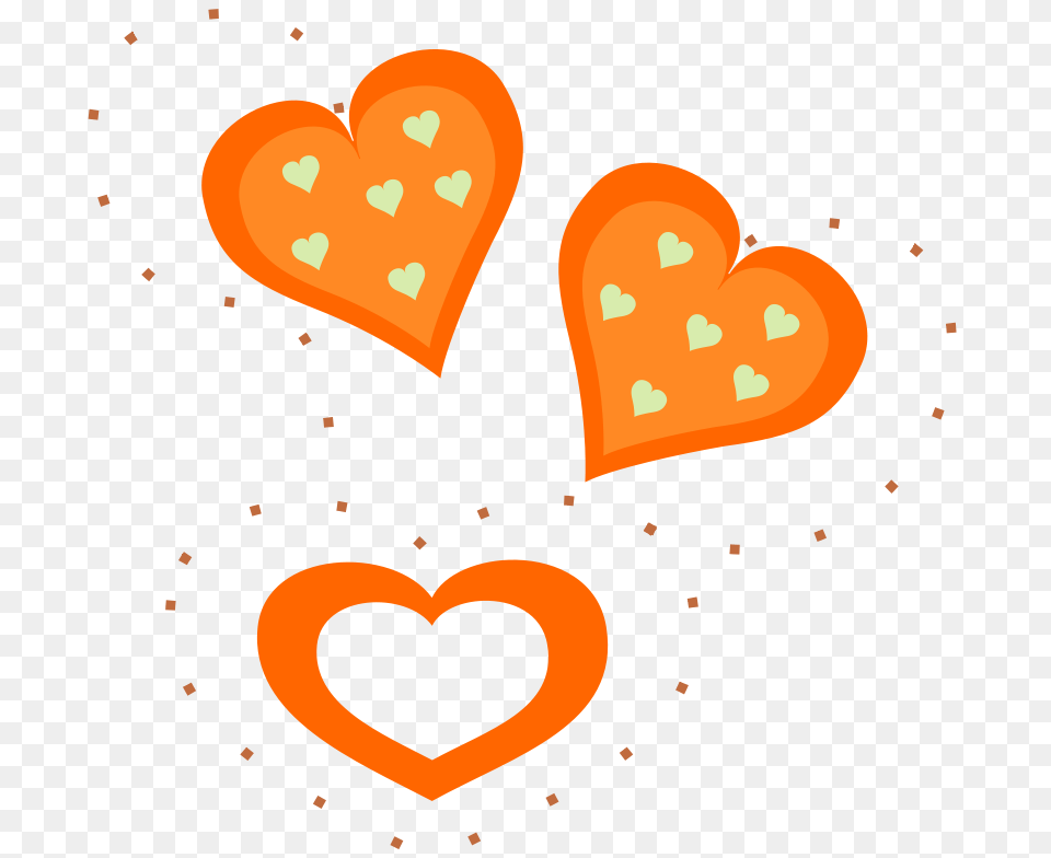 Pixabella Valentine Orange Hearts, Heart Free Transparent Png