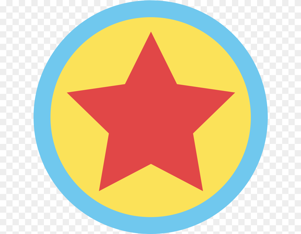 Pixar Ball Blue Yellow Star Clipart, Star Symbol, Symbol Png Image